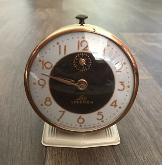Vintage Lux Lebanon Wind Up Alarm Clock