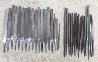 Old Vintage Tools 36 Metal Files Rifling Blacksmith Milling Machinist Anvil