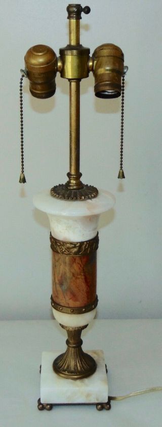 Vintage Marble Art Deco Table Lamp