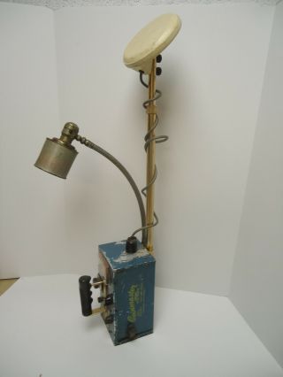 Vintage Whites Metal Detector Coinmaster Repurposed Steampunk Lamp - Very Cool