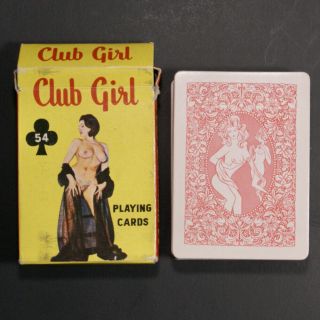 Vintage Club Girl Nude Adult Playing Cards 54 Color Pin up Deck No.  3003 2