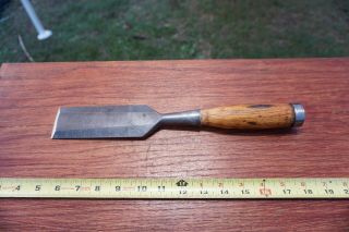 Vintage Stanley 2  Beveled Edge Wood Chisel,  Woodworking Tool,  Made In Usa 13.  5