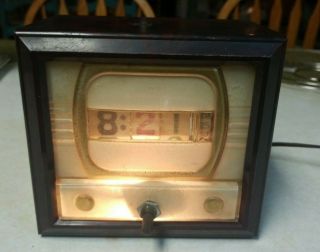 Numechron Tv Model Tele - Vision Digital Clock Vintage Model 700 1954