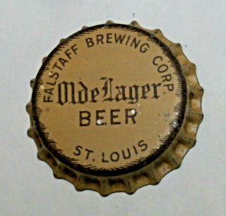 Olde Lager - Falstaff Brewing Co - Cork Beer Bottle Cap - St.  Louis,  Missouri