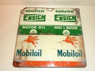 Motor Oil Can Empty Quart Gas Sign Vintage Supertest Ensign Maple Syrup Sap Lid