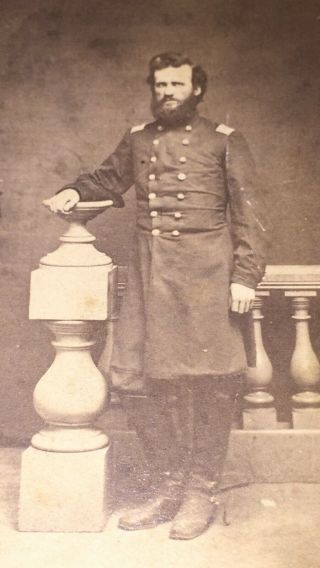 Vintage Civil War Colonel Photograph Military Army Officer In Full Uniform