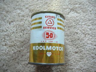 Cities Service Vintage1950s 5 - D Koolmotor Metal Mini Promotional Oil Can Bank