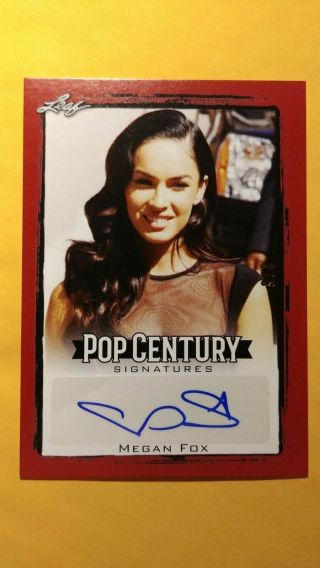 2017 Leaf Pop Century Megan Fox Red /5 Auto Autograph Signatures Ba - Mf1