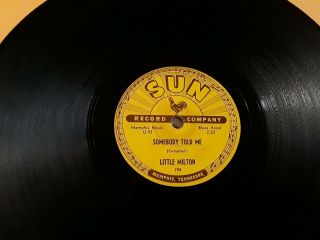 Little Milton Beggin My Baby 78 Record Sun Label 194.  1953 Rare.  Beauty