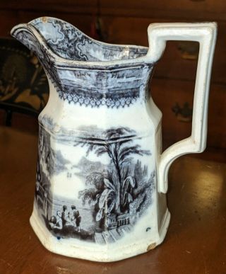 Susa Flow Mulberry Ironstone Pitcher Charles Meigh Son & Pankhurst 1850 - 51