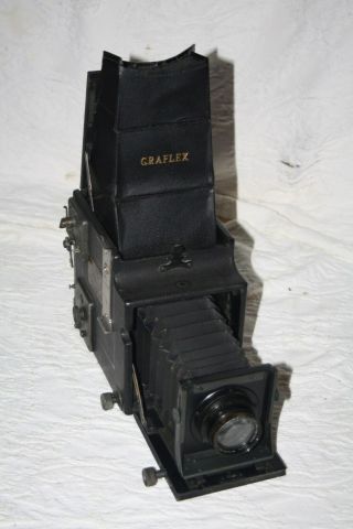 Vintage R.  B.  Auto Graflex Camera W/ Zeiss Tessar Series 1c 5x7 Lens - As Found
