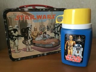 Vintage 1977 Star Wars Lunchbox And Thermos