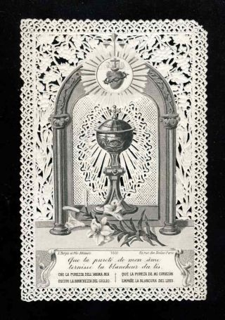 (117367) Holy Card Lace Canivet: Que La Pureté De Mon âme.  Turgis 1031