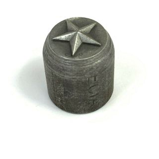 Vintage Star Cuff Link Negative Steel Die Stamp Mold Hub