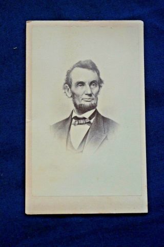 Civil War Era Cdv,  Reprint Of President Lincoln