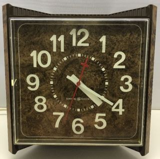 Vintage General Electric Space Age Alarm Clock Model 2196 Made Usa Retro