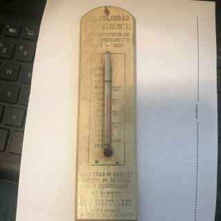 White Mountain Wood Thermometer Bremen Ohio Lima Ohio 1925