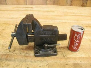 Vintage Bench Vise Wilton 4  Jaw Tilt Tilting Swivel Gunsmith Machinist 121091