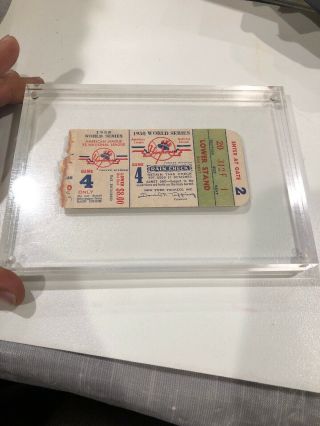 Vintage Rare 1950 World Series Game 4 Ticket Stub Ny Yankees Vs.  Phillies Seat 1