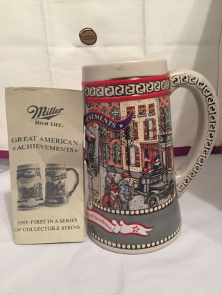 Miller High Life Great American Achievements Stein 1st In The Series 1987