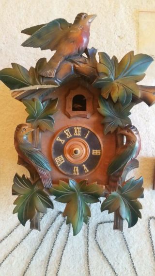 Antique West Germany Black Forest Cuckoo Clock
