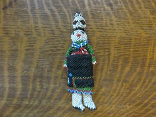 Large Vintage Zuni Indian Beaded Doll With Olla
