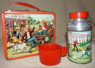 1963 Vintage THE BEVERLY HILLBILLIES metal LUNCH BOX and THERMOS 2