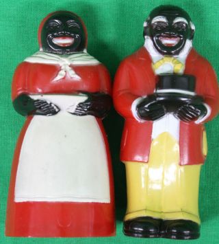 1950s F&f Mold & Die Black Americana Salt/pepper Set Aunt Jemima