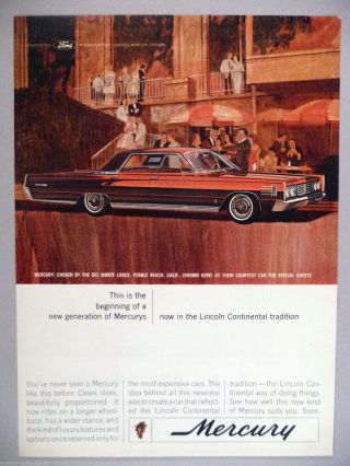 Mercury Print Ad - 1964 Now In The Lincoln Continental Tradition