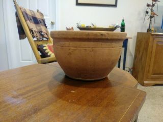 Antique 5 Inch Redware Crock.  Attributed To Washington Co.  Maryland