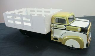 Vintage Tin Litho Marx Stake Bed Farm Truck