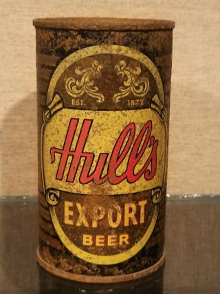 Old School Usbc 84 - 24 1955 Hulls Export Flat Top Beer Can Haven Connecticut