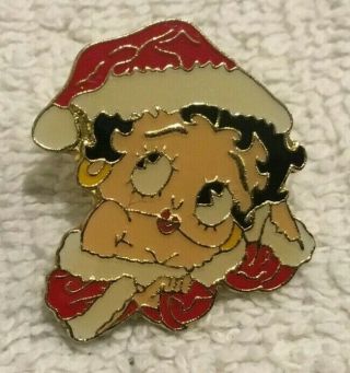 Santa Betty Boop Metal Hat / Lapel Pin