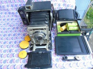 Vtg.  Camera; Graflex 4x5 Speed Graphic,  With Film Adaptor,  And Extra,  757327,  Usa