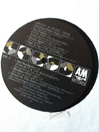URGH A Music War 2 - LP Police XTC Cramps Devo Joan Jett Steel Pulse GoGo ' s 3