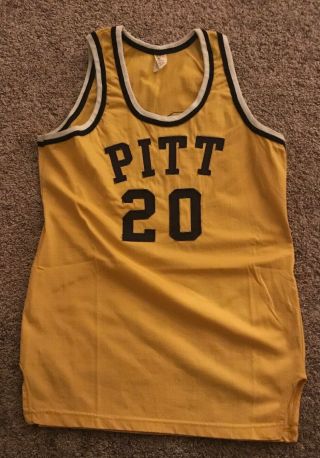 Vintage 1960’s University Of Pittsburgh Pitt Game Russell Basketball Jersey