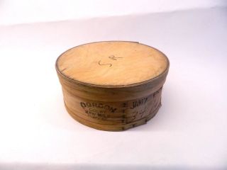 Vintage 1967 Round Wooden Cheese Box With Lid 16 " Diameter X 6 " Deep Colby Chees