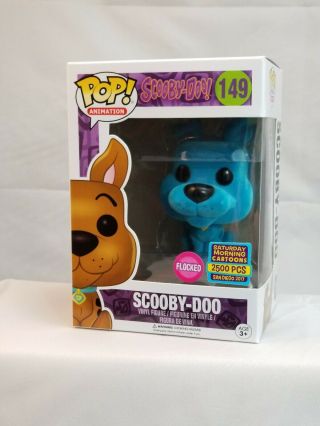 Funko Pop Flocked Scooby - Doo Blue 2017 Le2500 Sdcc W/ Hard Stack