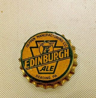 Edinburgh Ale Beer Pa Tax Cork Bottle Cap Reading Pa