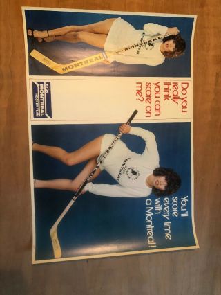 Vintage Advertising Poster Sign Hockey Stick Pinup Girl