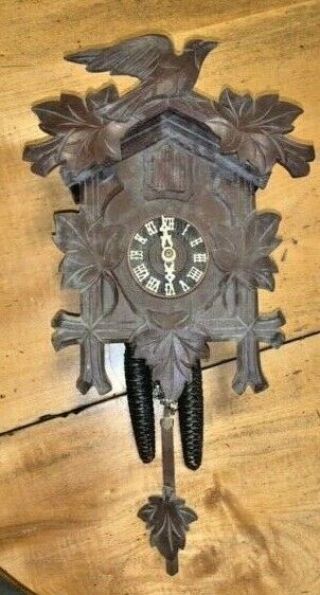 Vintage German Wooden Cuckoo Clock Germany - 8 Day