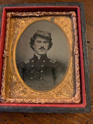 Antique War Tintype Photo 1/6 Soldier