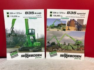 2 Rare Sennebogen 835 Excavator Crane Dealer Brochures