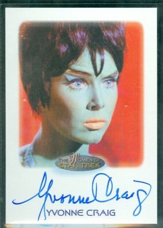 Star Trek Women Of 50th Anniversary Yvonne Craig As Marta Autograph Card