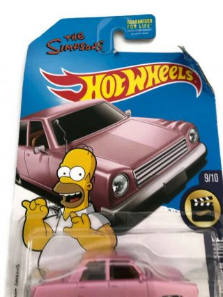 Hot Wheels The Simpson Homer ' s Car Pink 2015 2
