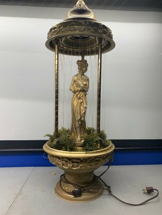 (f) Vintage Hanging Mineral Oil Rain Lamp 30 " Creators Nude Greek Goddess Diana