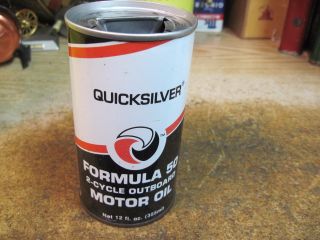 Mercury Quick Silver Outboard Motor Oil Can Lubricant Two - Cycle Empty