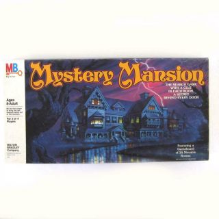 Mystery Mansion Vintage 1984 Milton Bradley Board Game 100 Complete