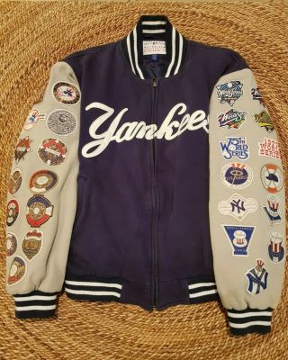 Vintage York Yankees World Series Championship Jacket Mens Size Xl Stitched