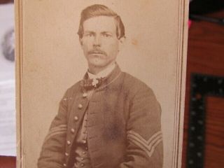 1st Minnesota Infantry Sergeant Edward Tuman Cdv Photograph